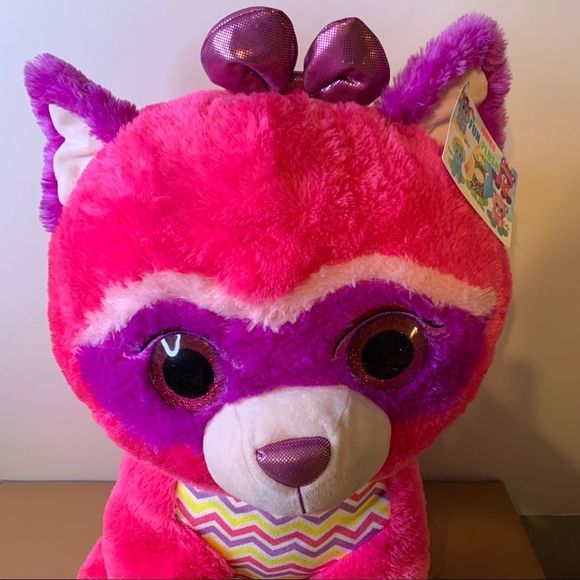 Jumbo PLUSH Raccoon Zara Stuffed Animal by HugFun - Picture 8 of 11